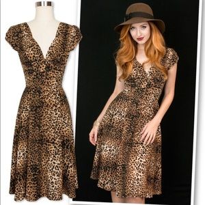 1940s leopard print swing dress by trashy diva